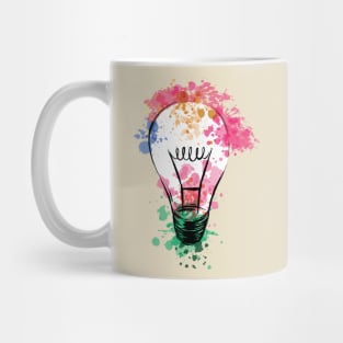 Watercolor Light Bulb Design Mug